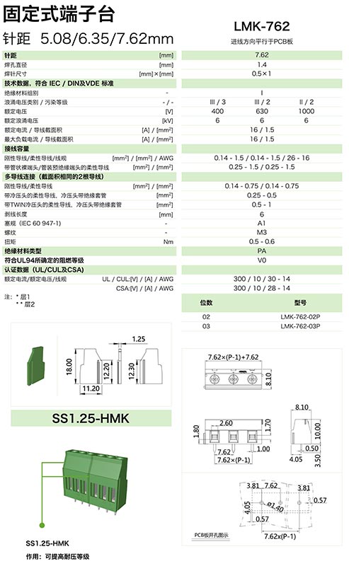 固定式端子臺(tái)LMK-762(圖1)