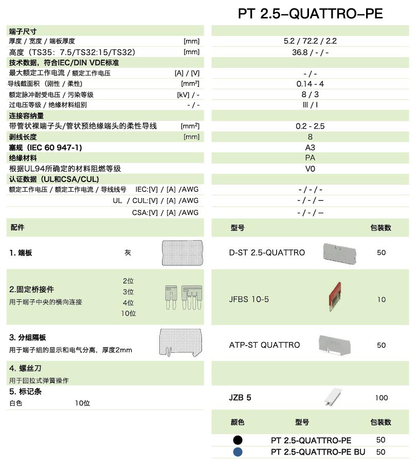 PT直插式系列PT 2.5-QUATTRO-PE(圖1)