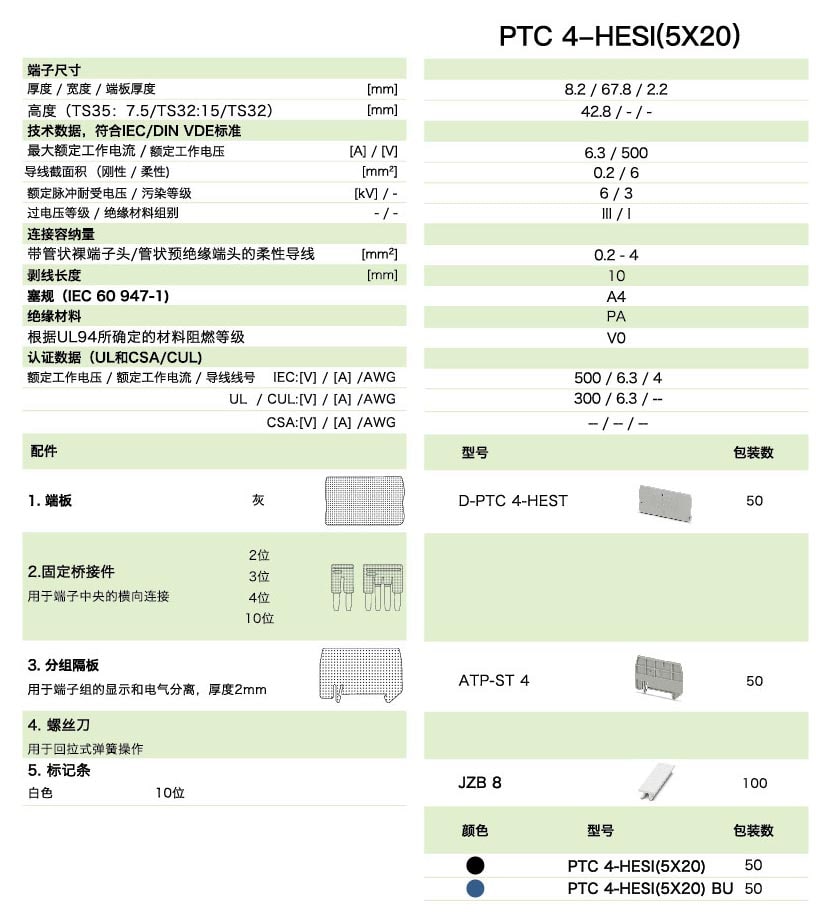 PT直插式系列PTC 4-HESI(5X20)(圖1)